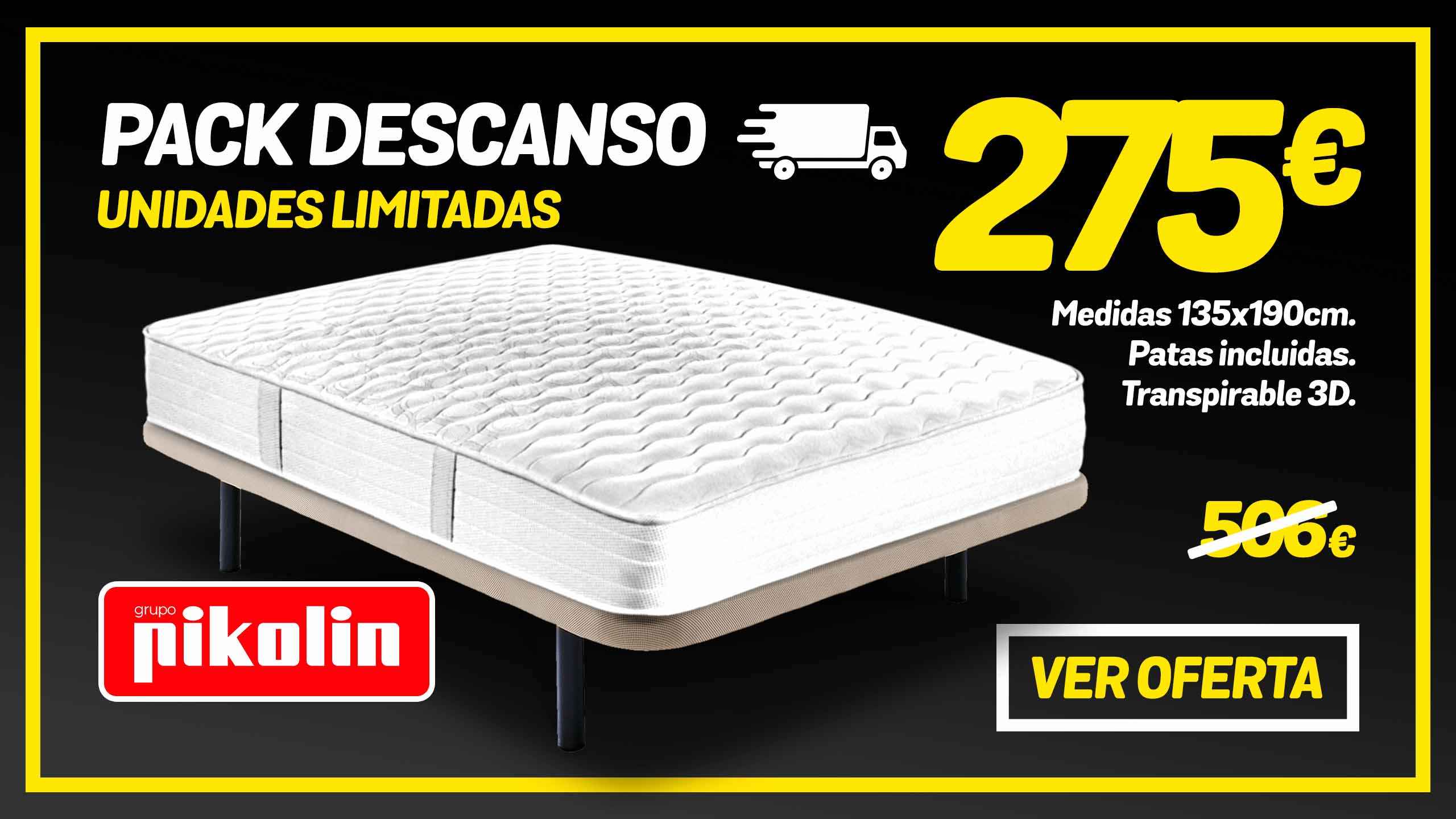 pack base + colchon barato